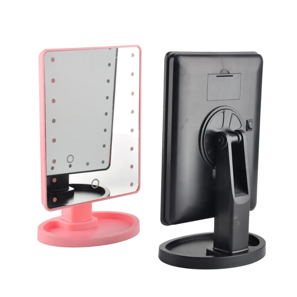 LED Make Up Mirror Cosmetic Desktop Portable Compact 16/22 LED lights Lighted Travel Makeup Mirror for women Black White pink
LED Make Up Mirror Cosmetic Desktop Portable Compact 16/22 LED lights Lighted Travel Makeup Mirror for women Black White pink