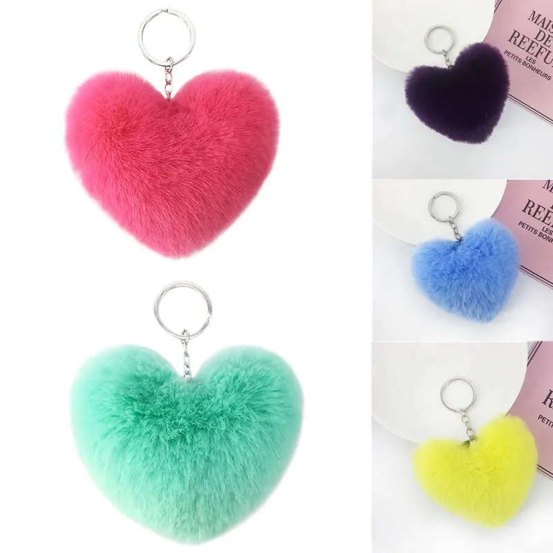 9x10x13cm Artificial Rabbit Fur Ball Keychain Love Heart Plush Key Ring Lovely Women Charm Gifts Handbags Key Chain
9x10x13cm Artificial Rabbit Fur Ball Keychain Love Heart Plush Key Ring Lovely Women Charm Gifts Handbags Key Chain