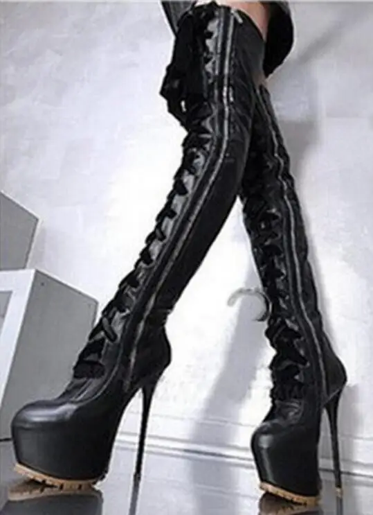 Abesire Women Fashion Thick Platform Side Zipper Shoes For Ladies Round Toe Lace-up Over Knee Boots Girls Super High Heels Shoes
Abesire Women Fashion Thick Platform Side Zipper Shoes For Ladies Round Toe Lace-up Over Knee Boots Girls Super High Heels Shoes