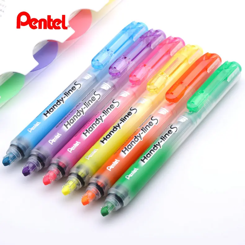 Pentel Handy Line S Highligter Marker Retractable Refillable Blue/Violet/Orange/Yellow/Pink/Green SXS15
Pentel Handy Line S Highligter Marker Retractable Refillable Blue/Violet/Orange/Yellow/Pink/Green SXS15