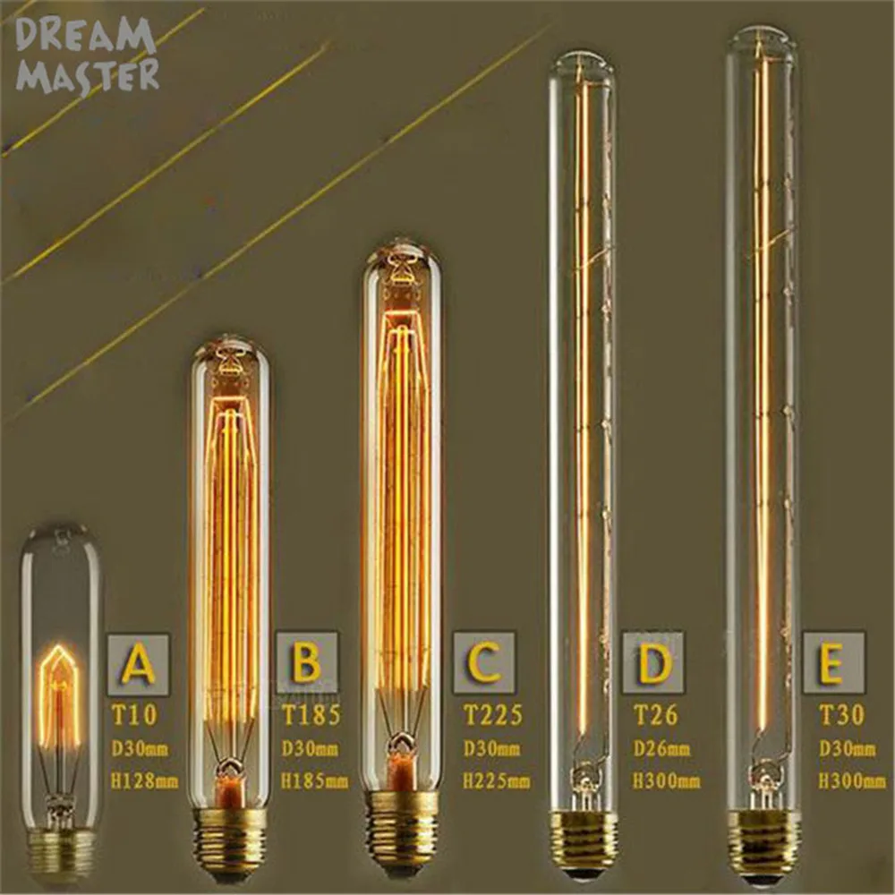 220V 240V T10 T185 T225 T300 Vintage Edison Bulb E27 Retro Incandescent Light bulbs For Living Room Bedroom Dinning Room lamp
220V 240V T10 T185 T225 T300 Vintage Edison Bulb E27 Retro Incandescent Light bulbs For Living Room Bedroom Dinning Room lamp