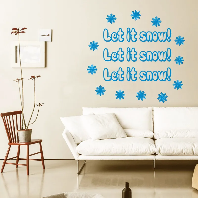 Happy New Year Wall Decal Quote Let It Snow Snowflakes Wall Sticker Merry Christmas Vinyl Decals Living Room Decor Murals A109
Happy New Year Wall Decal Quote Let It Snow Snowflakes Wall Sticker Merry Christmas Vinyl Decals Living Room Decor Murals A109