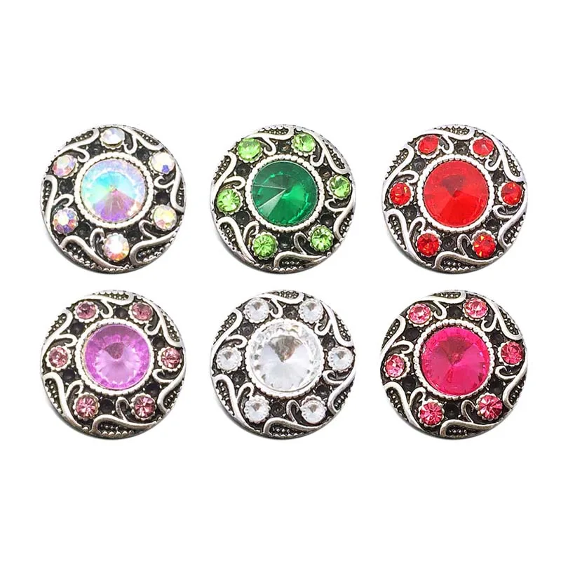 

Оптом 044 Цветок 18 мм Стразы металлическая кнопка для кнопки браслет ожерелье ювелирные изделия для женщин серебряные ювелирные изделия