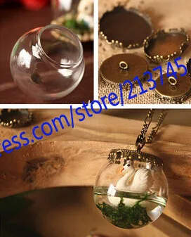 

Free ship!!! ! NEW 20sets/lot 25*15mm glass globe with antique silver findings set glass bubble DIY glass vial pendant