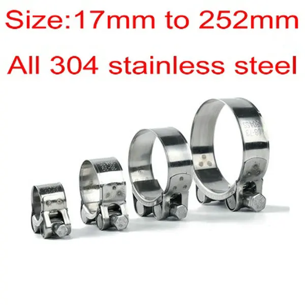 5pcs 304 Stainless Steel Heavy Duty Hose Clamp Clip Circular Pipe Clamp Air Water Tube Clips Water Pipe fasteners Fuel Clamps
5pcs 304 Stainless Steel Heavy Duty Hose Clamp Clip Circular Pipe Clamp Air Water Tube Clips Water Pipe fasteners Fuel Clamps