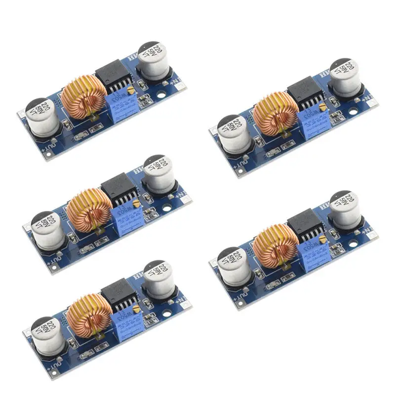 5Pcs 5A Xl4015 Dc-Dc 4-38V To 1.25-36V 24V 12V 9V 5V Step Down Adjustable Power Supply Module Led Lithium Charger Logic ICs | Электроника