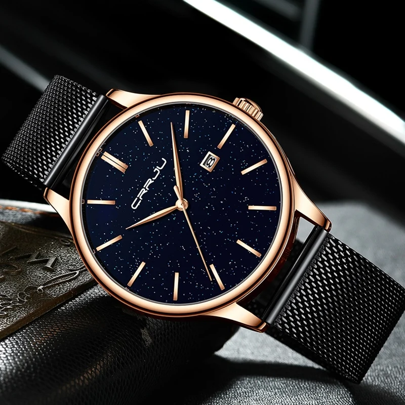 Women watches CRRJU Top Brand Luxury Slim Starry sky Watch for Ladies Fashion Dress Quartz Wristwatches Gift Mesh Band Watch
Women watches CRRJU Top Brand Luxury Slim Starry sky Watch for Ladies Fashion Dress Quartz Wristwatches Gift Mesh Band Watch