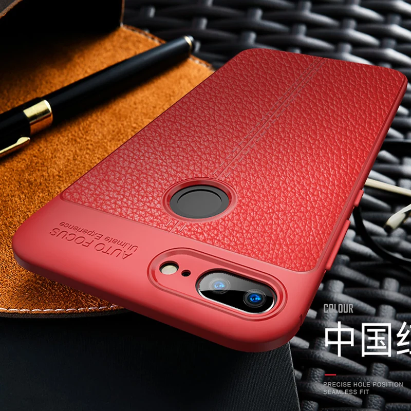 Для Huawei Honor 10 9 Lite 8X мягкий силиконовый 3D личи кожа ТПУ Прочный чехол для Nova 3 3i 2i 3E