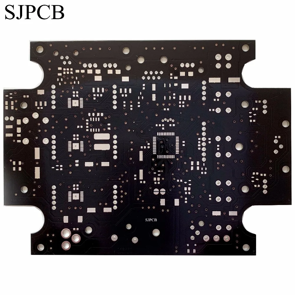 Черная маска для припоя SJPCB простая двухсторонняя печатная плата без Silkscreen Legend OK 1