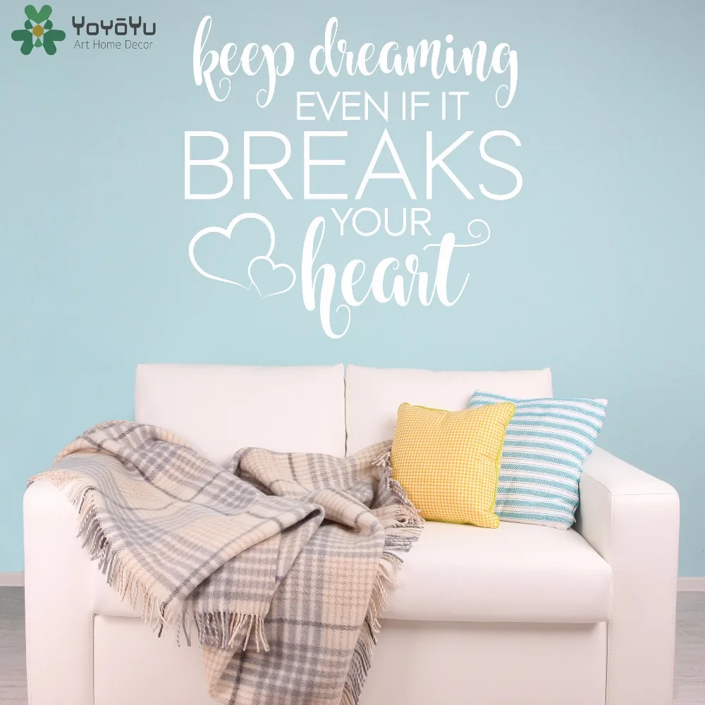 YOYOYU Keep On Dreaming Quote Wall Decal Heart Pattern Master Bedroom Headboard Wall Sticker Removable Vinyl Home Decor ArtSY507
YOYOYU Keep On Dreaming Quote Wall Decal Heart Pattern Master Bedroom Headboard Wall Sticker Removable Vinyl Home Decor ArtSY507