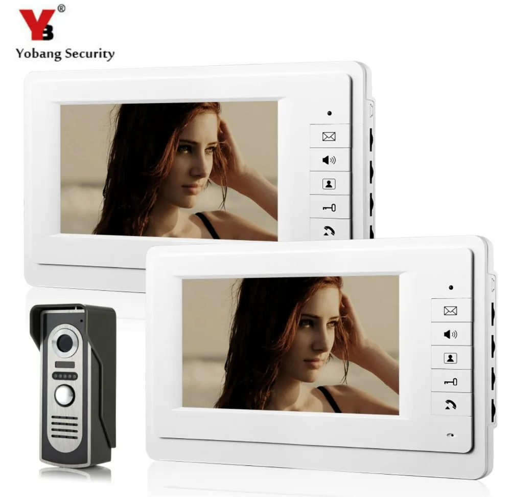SmartYIBA Home Security Video Intercom 7''Inch Monitor Wired Video Door Phone Doorbell Entry Intercom System 2 Monitor 1 Camera
SmartYIBA Home Security Video Intercom 7''Inch Monitor Wired Video Door Phone Doorbell Entry Intercom System 2 Monitor 1 Camera