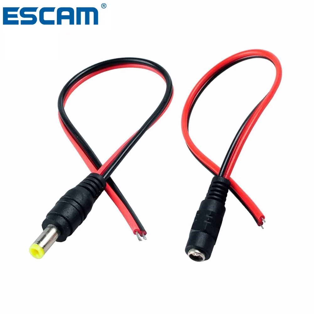 ESCAM 1pcs 30cm extension connect wire 5.5*2.1mm Female & male Cable Plug Wire Power Socket for strip CCTV Camera DC 12V
ESCAM 1pcs 30cm extension connect wire 5.5*2.1mm Female & male Cable Plug Wire Power Socket for strip CCTV Camera DC 12V
