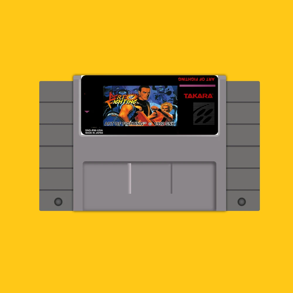 Art of Fighting 16 bit Big Gray Game Card For USA NTSC Game Player