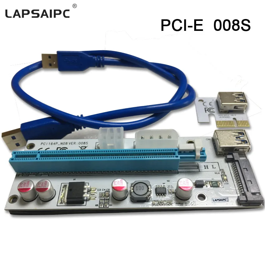 USB-Райзер Lapsaipc PCI-E 008 Express, 1X 4x 8x 16x, кабель USB 3,0 для майнинга биткоинов
USB-Райзер Lapsaipc PCI-E 008 Express, 1X 4x 8x 16x, кабель USB 3,0 для майнинга биткоинов