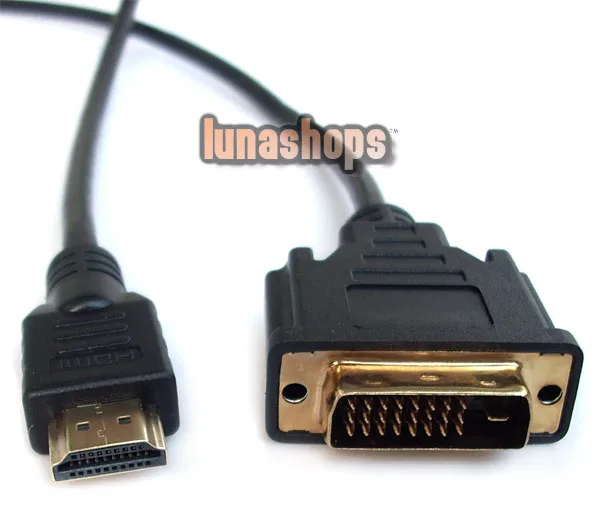 LN002145 HDMI-compatible Male to DVI DVI-D 24+1 Male Cable Adapter Converter For HDTV PS3 xBox
LN002145 HDMI-compatible Male to DVI DVI-D 24+1 Male Cable Adapter Converter For HDTV PS3 xBox