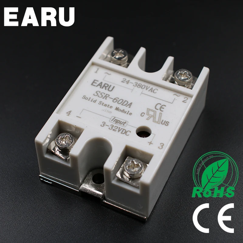 SSR-60DA 60A 3-32VDC to 24-380VAC твердотельное реле хорошего качества SSR-60 DA для регулятора температуры PID трансформатор напряжения
SSR-60DA 60A 3-32VDC to 24-380VAC твердотельное реле хорошего качества SSR-60 DA для регулятора температуры PID трансформатор напряжения