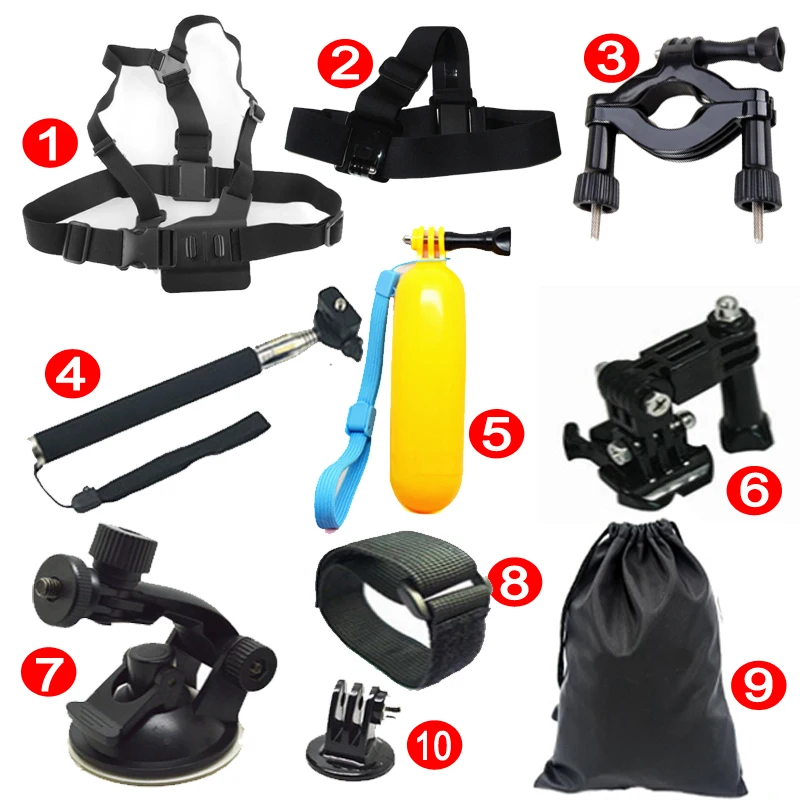 GloryStar Go Pro Accessories 10-in-1 Combination Pack Accessories Compatible for All Sports Camera Series SJCAM Go Pro Series
GloryStar Go Pro Accessories 10-in-1 Combination Pack Accessories Compatible for All Sports Camera Series SJCAM Go Pro Series