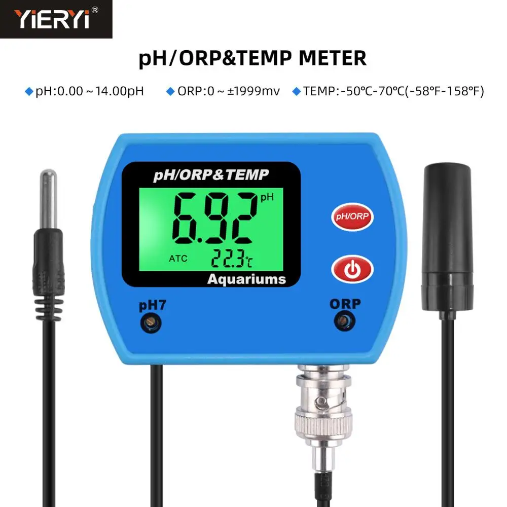 Yieryi Professional PH / ORP TEMP 3 In 1 Multi-parameter Water Quality Tester Digital LCD Online Monitoring Aquarium PH Meter
Yieryi Professional PH / ORP TEMP 3 In 1 Multi-parameter Water Quality Tester Digital LCD Online Monitoring Aquarium PH Meter