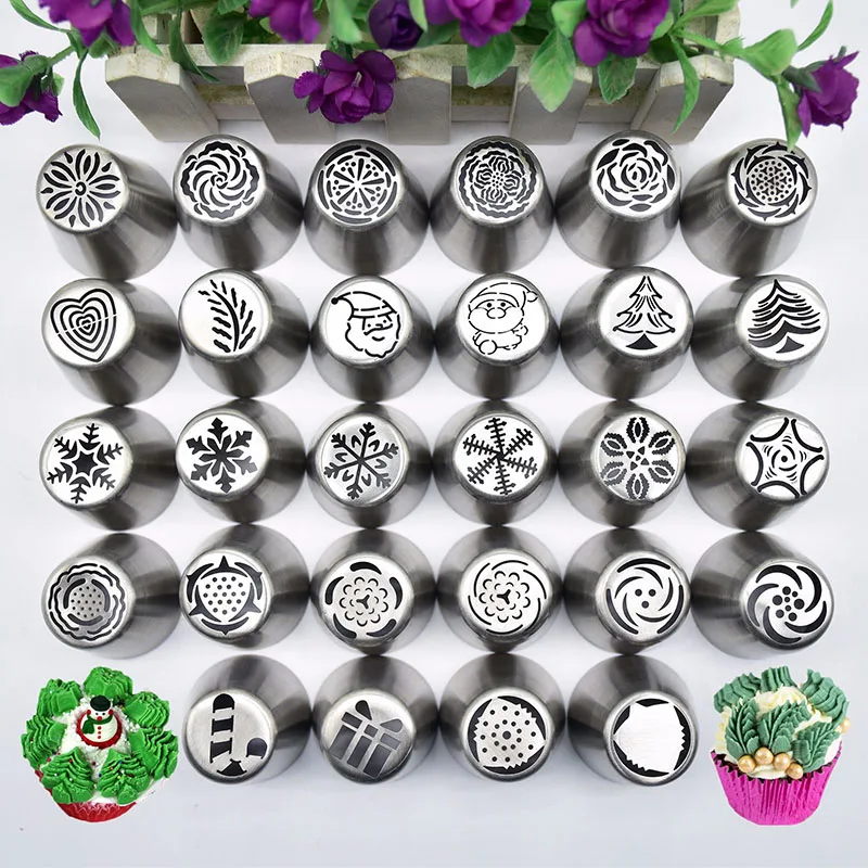 30 Styles DIY Cake Decorating Tools New Russian Piping Nozzles Tips Mouth High Quality Stainless Steel Baking Cake Flower Nozzle
30 Styles DIY Cake Decorating Tools New Russian Piping Nozzles Tips Mouth High Quality Stainless Steel Baking Cake Flower Nozzle