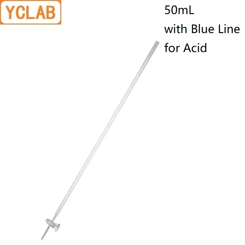 YCLAB 50 мл буретка с синей линией на молочном белом задней прямой заглушке для