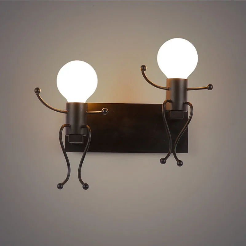 Creative Fashion Children's Bedside Little Man Wall Lamp Light Nordic Wrought Iron Cartoon Character Robot Wall Mounted Lighting
Creative Fashion Children's Bedside Little Man Wall Lamp Light Nordic Wrought Iron Cartoon Character Robot Wall Mounted Lighting