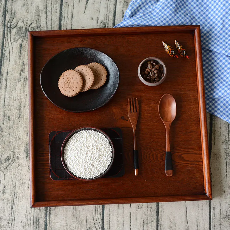 Japan Style Solid Wooden Serving Tray Brown Color Rectangle Plate for Home/Hotel Serving Storage Tray for Tea Fruit Snacks
Japan Style Solid Wooden Serving Tray Brown Color Rectangle Plate for Home/Hotel Serving Storage Tray for Tea Fruit Snacks