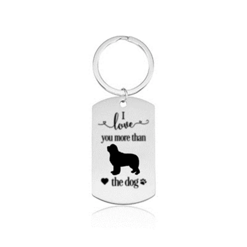 New Stainless Steel Newfoundland Keychains High Quality Silver Color I love you more than the dog Key Chains
New Stainless Steel Newfoundland Keychains High Quality Silver Color I love you more than the dog Key Chains