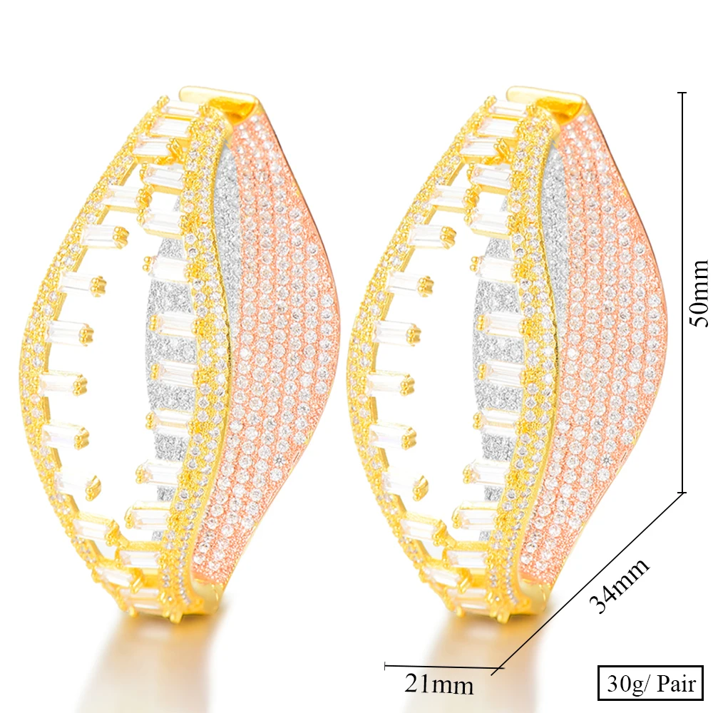 missvikki Handmade Noble Luxury Full Shiny CZ Hoop Earrings Jewelry For Elegant Women Wedding Earrings Accessories Top Quality
missvikki Handmade Noble Luxury Full Shiny CZ Hoop Earrings Jewelry For Elegant Women Wedding Earrings Accessories Top Quality