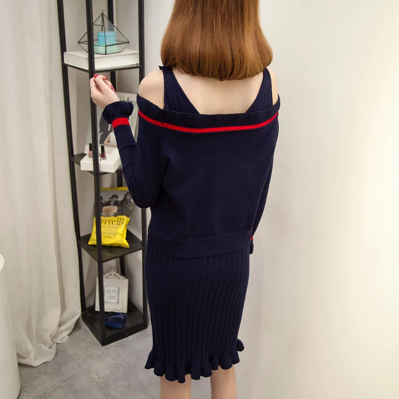 sweaters two-piece clothing set women korean fashion sweater skirt set knit sweaters vestidos girl clothes elastic clothing
sweaters two-piece clothing set women korean fashion sweater skirt set knit sweaters vestidos girl clothes elastic clothing