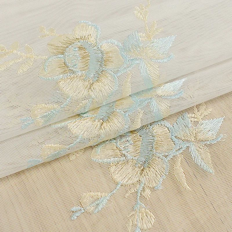 European and American style embroidered curtains for living rooms, bed rooms screens tulle
European and American style embroidered curtains for living rooms, bed rooms screens tulle