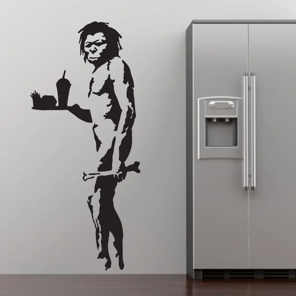 Banksy Fast Food Caveman Graffiti Wall Art Sticker Decal Home DIY Decoration Wall Mural Removable Bedroom Decor Sticker 3 Size
Banksy Fast Food Caveman Graffiti Wall Art Sticker Decal Home DIY Decoration Wall Mural Removable Bedroom Decor Sticker 3 Size