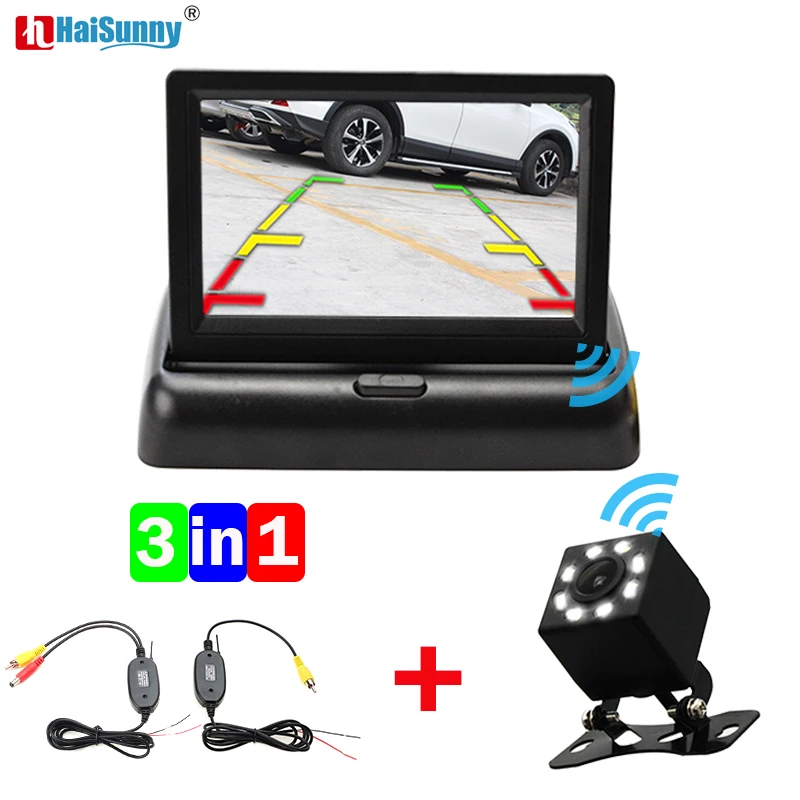 HaiSunny Car Wireless Parking Camera Monitor Video System 4.3 Inch Car Foldable Monitor With Rear View Camera,Wireless Video Kit
HaiSunny Car Wireless Parking Camera Monitor Video System 4.3 Inch Car Foldable Monitor With Rear View Camera,Wireless Video Kit