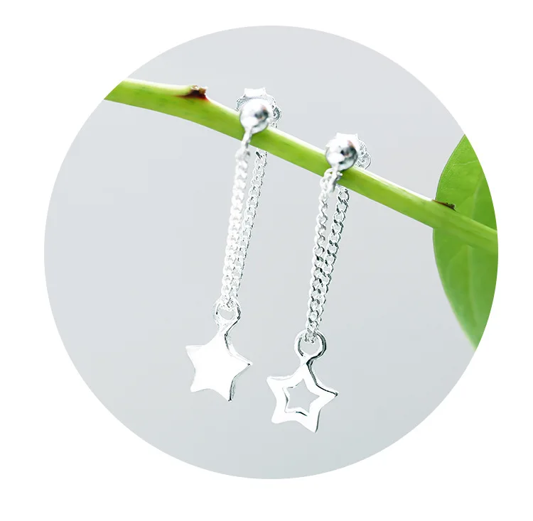 New Arrivals Asymmetric Star Tassel 925 Sterling Silver Stud Earrings For Women Jewelry Pendientes Brincos Free Shipping
New Arrivals Asymmetric Star Tassel 925 Sterling Silver Stud Earrings For Women Jewelry Pendientes Brincos Free Shipping