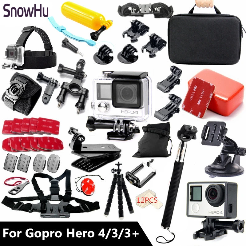 Аксессуары SnowHu для Gopro набор Водонепроницаемый Корпус чехол подходит спортивной