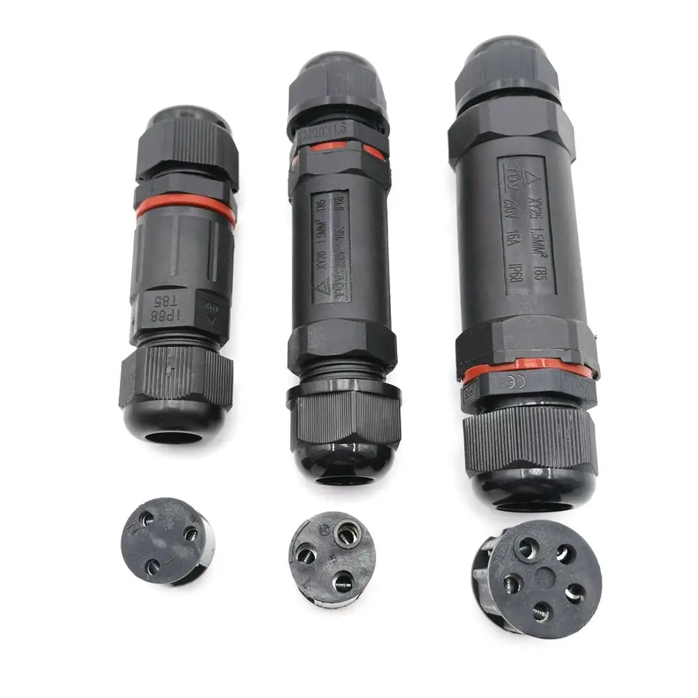 

IP68 Waterproof Connector 3Pin 5Pin 250V 16a 6-12mm Electrical Terminal Adapter Wire Connector Screw Pin connector LED Light
