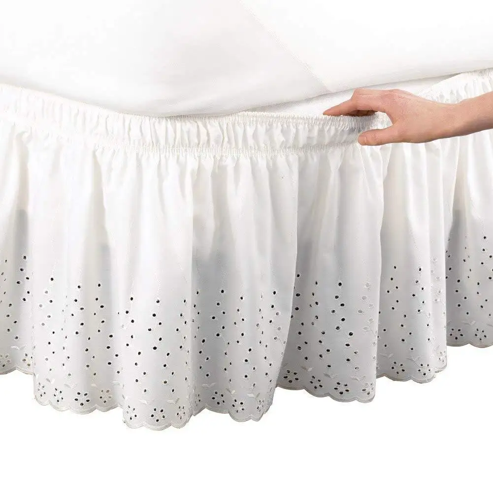 38cm High For Wedding Home Hotel Queen Size White Beige Embroidered Bed Shirts Without Surface Elastic Band Bed Skirt Bed Apron
38cm High For Wedding Home Hotel Queen Size White Beige Embroidered Bed Shirts Without Surface Elastic Band Bed Skirt Bed Apron