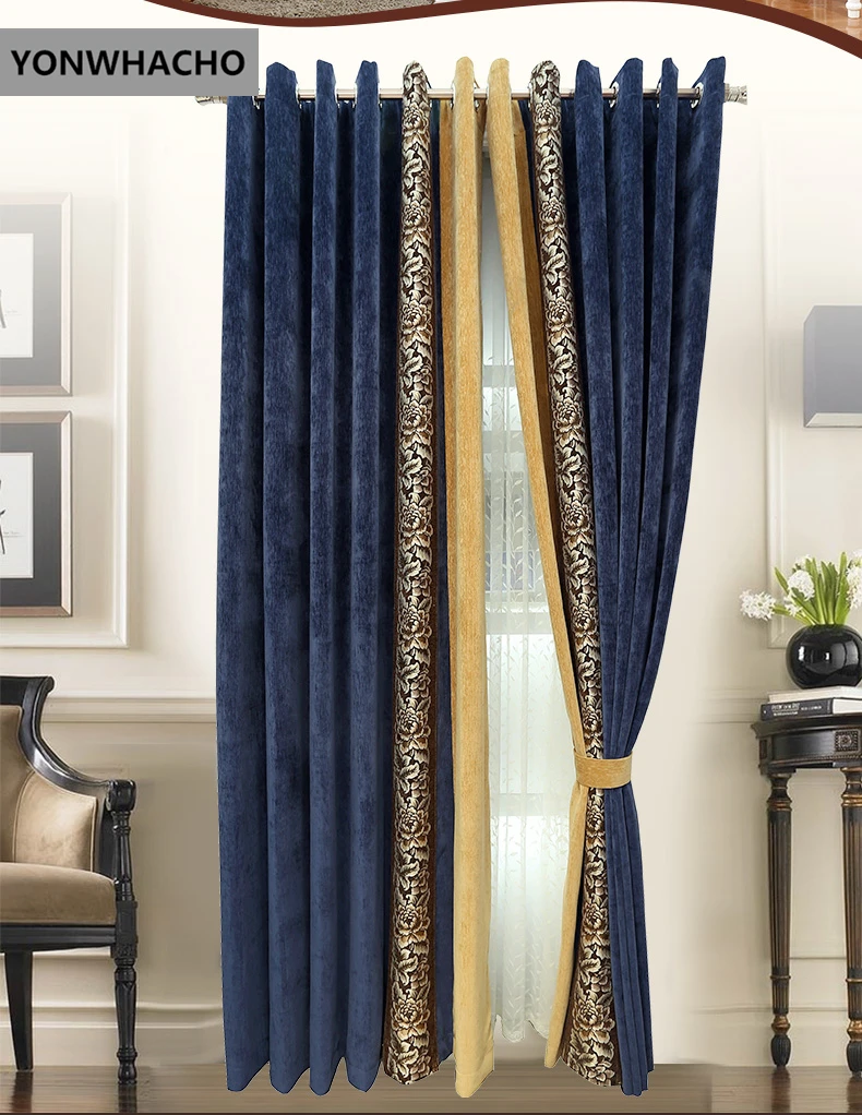 Custom curtains shade cotton simple modern living room embroidery European blue thick cloth blackout curtain tulle drapes N535
Custom curtains shade cotton simple modern living room embroidery European blue thick cloth blackout curtain tulle drapes N535