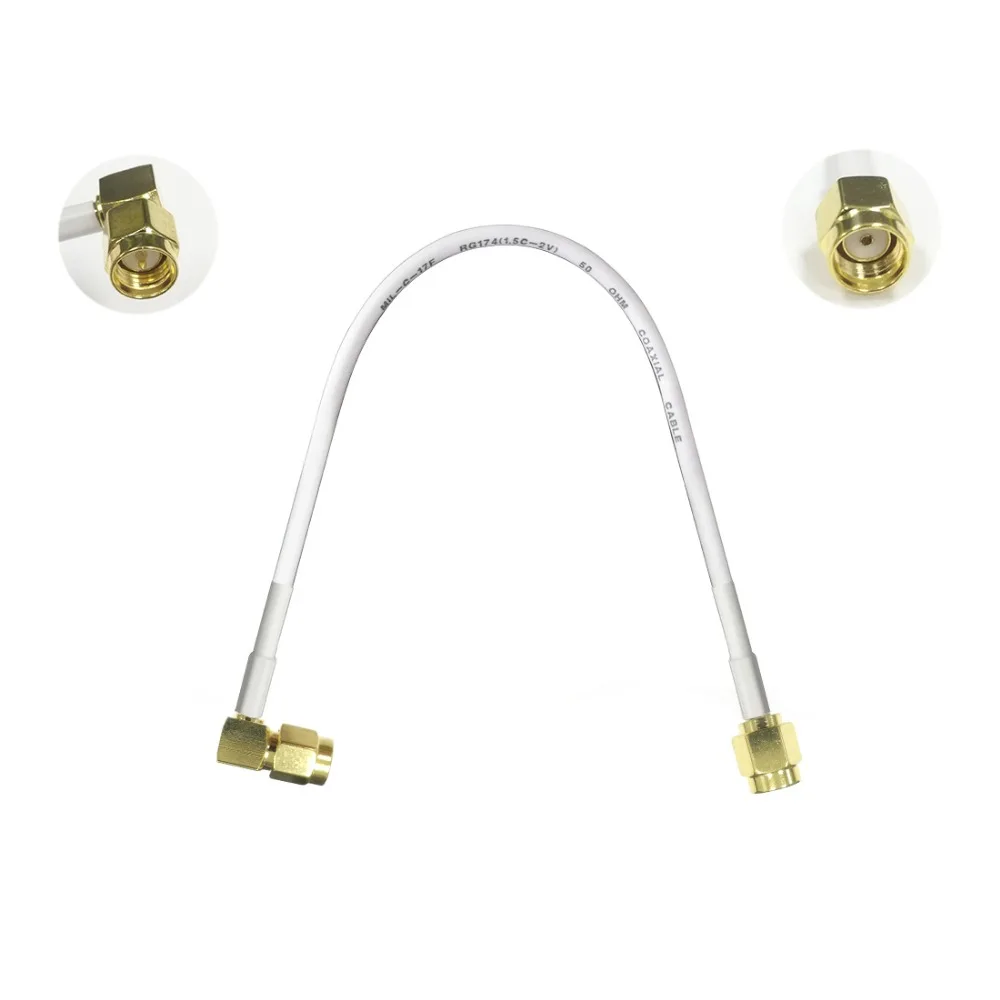 Brand New 1PC SMA male right angle to RP-SMA male pigtail cable adapter plug 15/30/50/100cm low loss high quality
Brand New 1PC SMA male right angle to RP-SMA male pigtail cable adapter plug 15/30/50/100cm low loss high quality