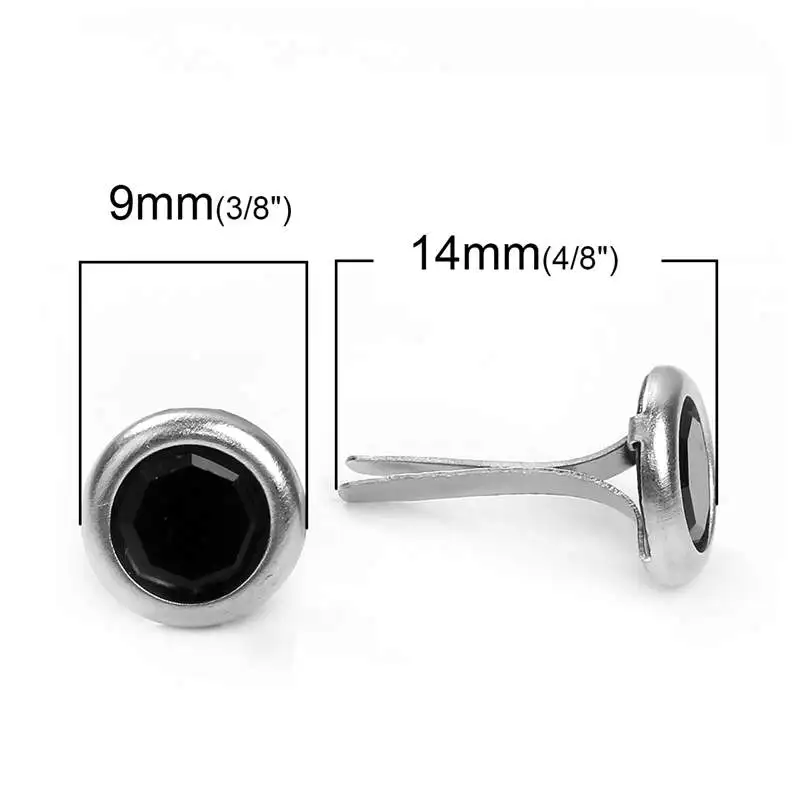 DoreenBeads Aluminum Brads Craft Scrapbooking Embellishment DIY Craft Supply Round Black Rhinestone Silver Color 14*9mm 20PCs
DoreenBeads Aluminum Brads Craft Scrapbooking Embellishment DIY Craft Supply Round Black Rhinestone Silver Color 14*9mm 20PCs