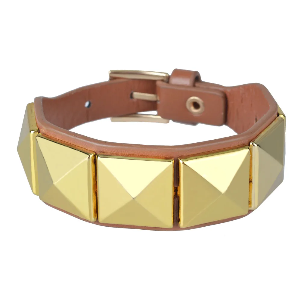 Kirykle Fashion Gold Rivet Punk Pyramid Studded Artificial Leather Bracelet Wristband For Women
Kirykle Fashion Gold Rivet Punk Pyramid Studded Artificial Leather Bracelet Wristband For Women