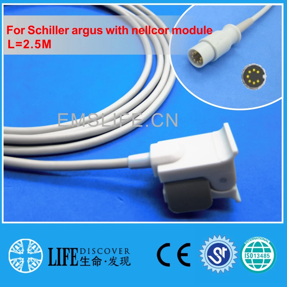 Long cable child and pediatric clip spo2 sensor For schier argus with nellcor module
Long cable child and pediatric clip spo2 sensor For schier argus with nellcor module