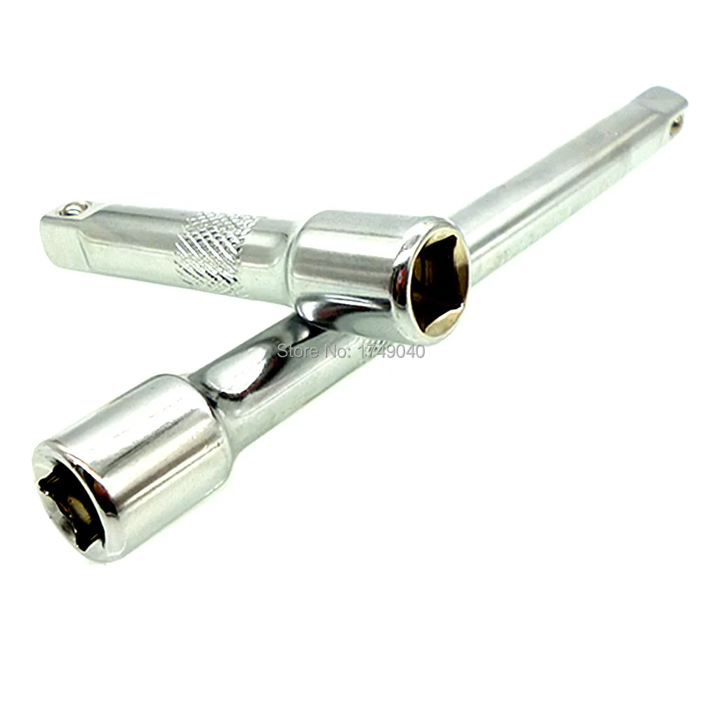 2 Piece Reach Extension Bar Set 3/8" Square Drives 3" (75mm) and 6" (150mm) Long Ratchet Socket Drive Extender Garage Tool
2 Piece Reach Extension Bar Set 3/8" Square Drives 3" (75mm) and 6" (150mm) Long Ratchet Socket Drive Extender Garage Tool