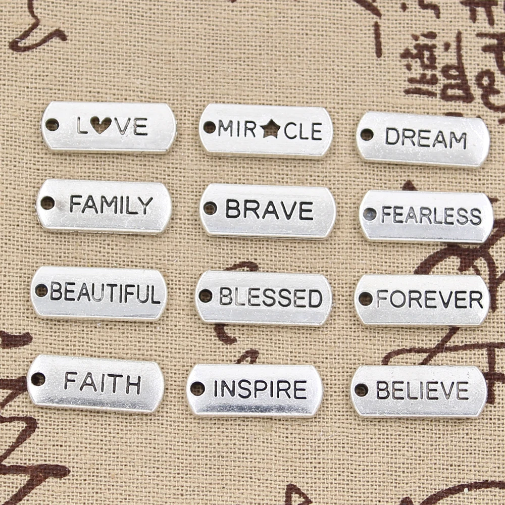 15pcs Charms Plates Warrior Namaste Brave Enough Family 21x8mm TibetanPendant Findings Accessories DIY Vintage Necklace
15pcs Charms Plates Warrior Namaste Brave Enough Family 21x8mm TibetanPendant Findings Accessories DIY Vintage Necklace