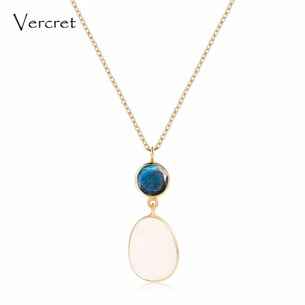 Vercret real 925 sterling silver moonstone pendent necklace fine jewelry for women gift
Vercret real 925 sterling silver moonstone pendent necklace fine jewelry for women gift
