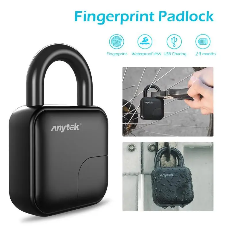 Anytek L3 Smart Keyless Fingerprint Padlock Door Luggage Case Lock For Garage Door Bicycle Bike Anti-Theft Security Padlock Lock
Anytek L3 Smart Keyless Fingerprint Padlock Door Luggage Case Lock For Garage Door Bicycle Bike Anti-Theft Security Padlock Lock