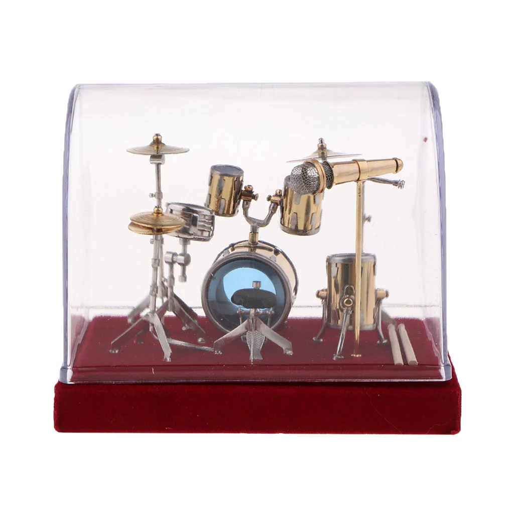 Miniature Drum Set Kit Musical Instrument Model Figurine for Music Lovers 14 x 11 x 10cm
Miniature Drum Set Kit Musical Instrument Model Figurine for Music Lovers 14 x 11 x 10cm