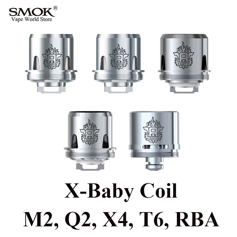SMOK TFV8 X-BABY Coil Electronic Cigarette 3pcs of Q2 M2 X4 T6 or 1pcs RBA X BABY Core for SMOK Majest Stick X8 G-Priv 2 S228
SMOK TFV8 X-BABY Coil Electronic Cigarette 3pcs of Q2 M2 X4 T6 or 1pcs RBA X BABY Core for SMOK Majest Stick X8 G-Priv 2 S228