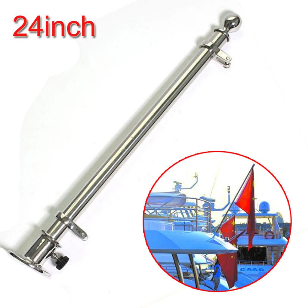 24' Deck Flag Pole With Socket Base Stainless Steel Corrosion Resistance Deck Flag Pole Fit for Marine Yacht Sailing Boat
24' Deck Flag Pole With Socket Base Stainless Steel Corrosion Resistance Deck Flag Pole Fit for Marine Yacht Sailing Boat