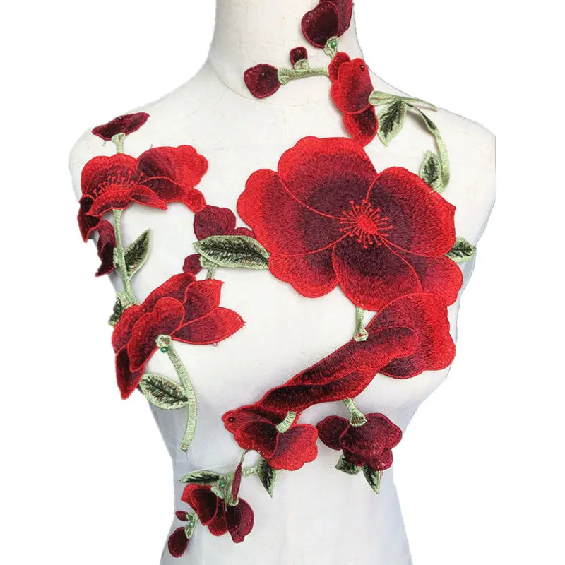 2PCS Embroidered Red Flowers Trims Fabric Peony Wedding Appliques Ribbon Edge DIY Trimmings Patch For Bridal Dress Bags Jeans
2PCS Embroidered Red Flowers Trims Fabric Peony Wedding Appliques Ribbon Edge DIY Trimmings Patch For Bridal Dress Bags Jeans