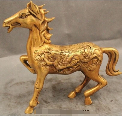 Art Bronze Decoration Crafts Brass 10" Chinese Brass Dragon Phoenix Zodiac Year Tang Horse Successful Statue
Art Bronze Decoration Crafts Brass 10" Chinese Brass Dragon Phoenix Zodiac Year Tang Horse Successful Statue